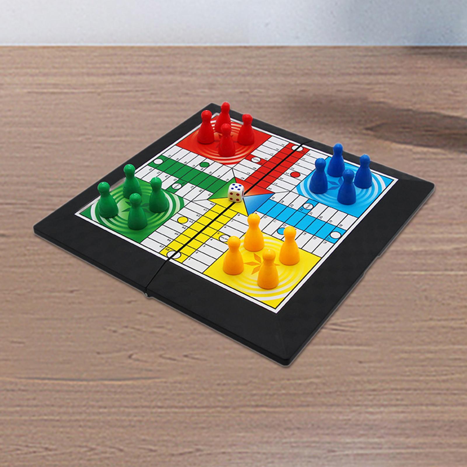 Happy Time For Kids Ludo Board Game Travel Family Game With Foldable Board For Party Games Leisure Flying Chess Family Game Kindergarten Toys