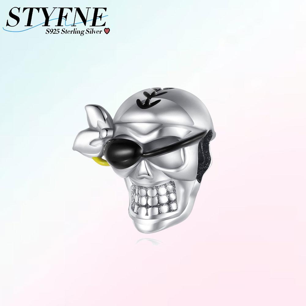 Anniversary Charms Copper Colored Zircon Skull Cat Heart Rose Beads Night Elf Pendants Fit Snake Chain Bracelet Diy Jewelry