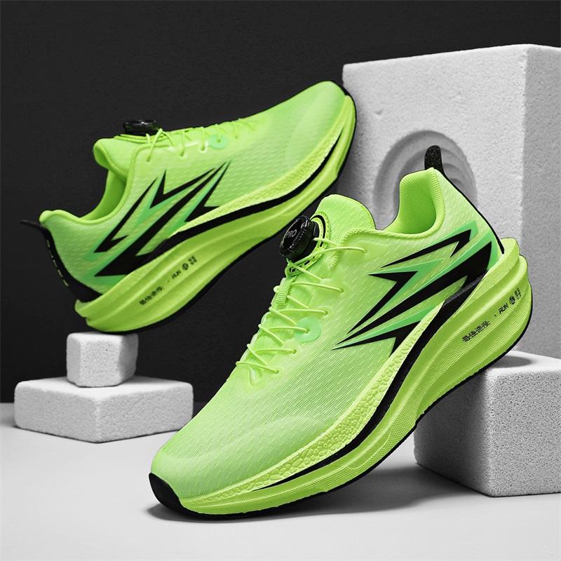 Children's Shoes for Boys and Girls, Medium and Large Children, Breathable Shock-Absorbing Rotating Button Sneakers, Running Sho