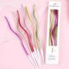 Candle Party Event  6pcs Curved Cake Candles  Original Birthday Wedding Decoration Festive Supplies