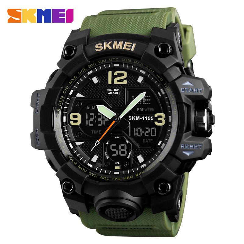 Men's waterproof electronic watch multi-function oversized double display electronic watch outdoor sports watch men