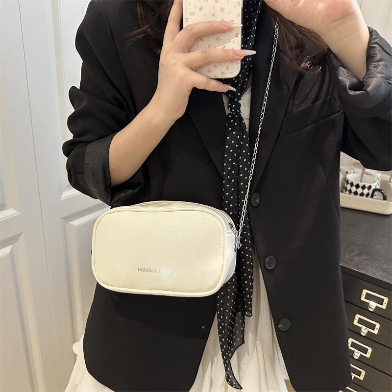 Solid color casual small square bag summer popular new fashion simple trend chain shoulder messenger bag