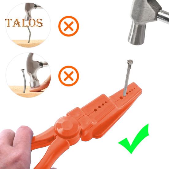 Pinza per chiodi con scanalature multiple Pinza di sicurezza per martellamento Impugnatura ergonomica Pinza porta chiodi per martellamento multifunzionale Morsetti