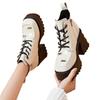 Winter Square Toe Women's Boots Lace-up Solid Color 2024 New Fashionable Thick Heel Glossy Super High Heel Women's Short Boots