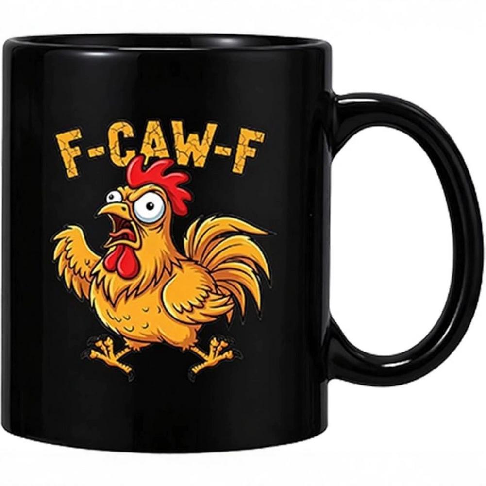Funny F-Caw-F Chicken FCAWF Mug Fun Tea Cup Gift For Women Men 3.74"*3.15" Cute Cup Gift from Premium Ceramic Material