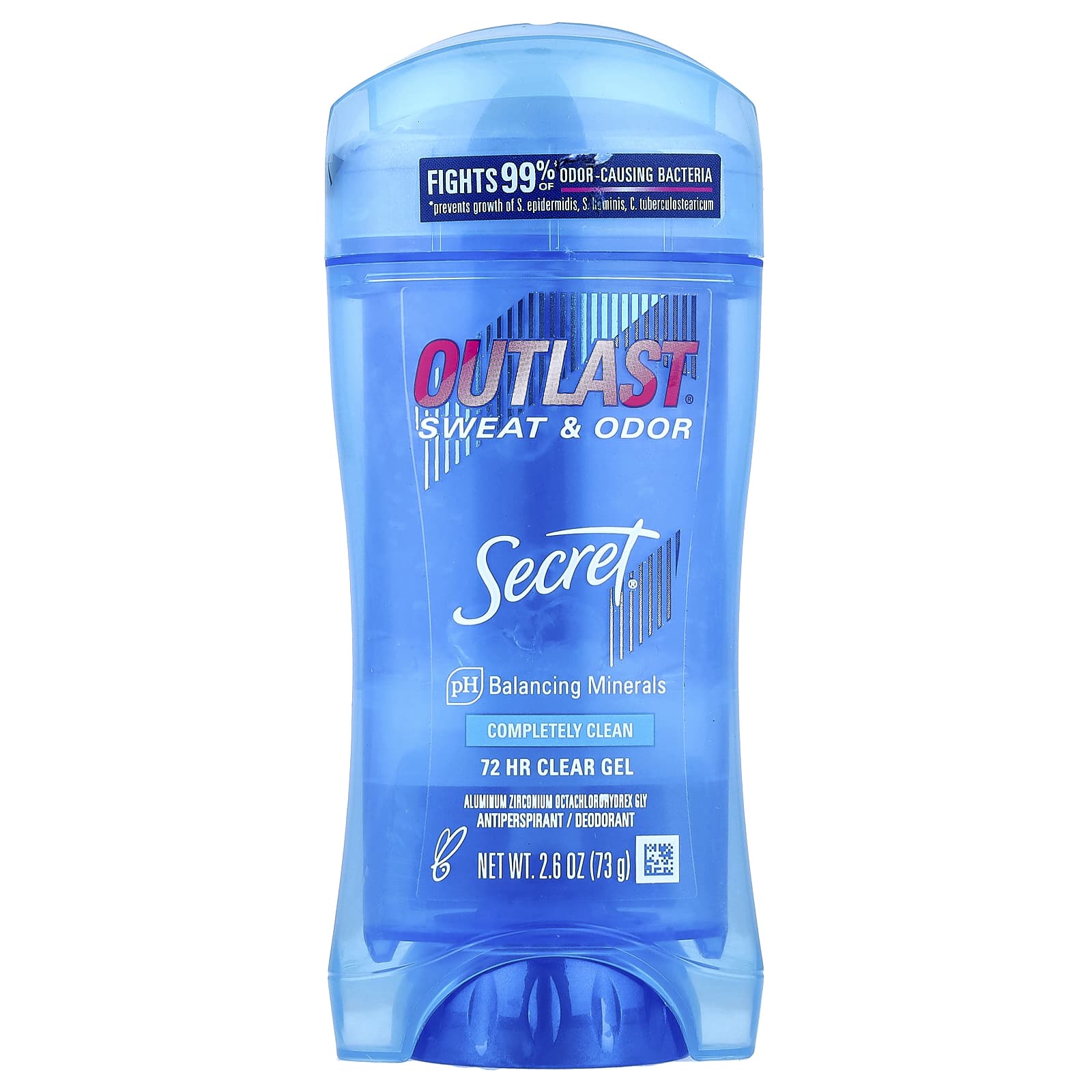 

Outlast, 48 Hour Clear Gel Deodorant, Completely Clean, 2.6 Oz (73 G)