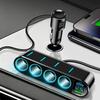 7 In 1 Safe Car Fast Charger Adapter 4 Cigarette Lighter Dual USB PD 12-24V Overheat Protection for Vehicle Use