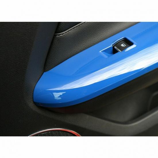 Interior Control Window Lift Switch Button Trim Cover For Ford Mustang 15+ Blue