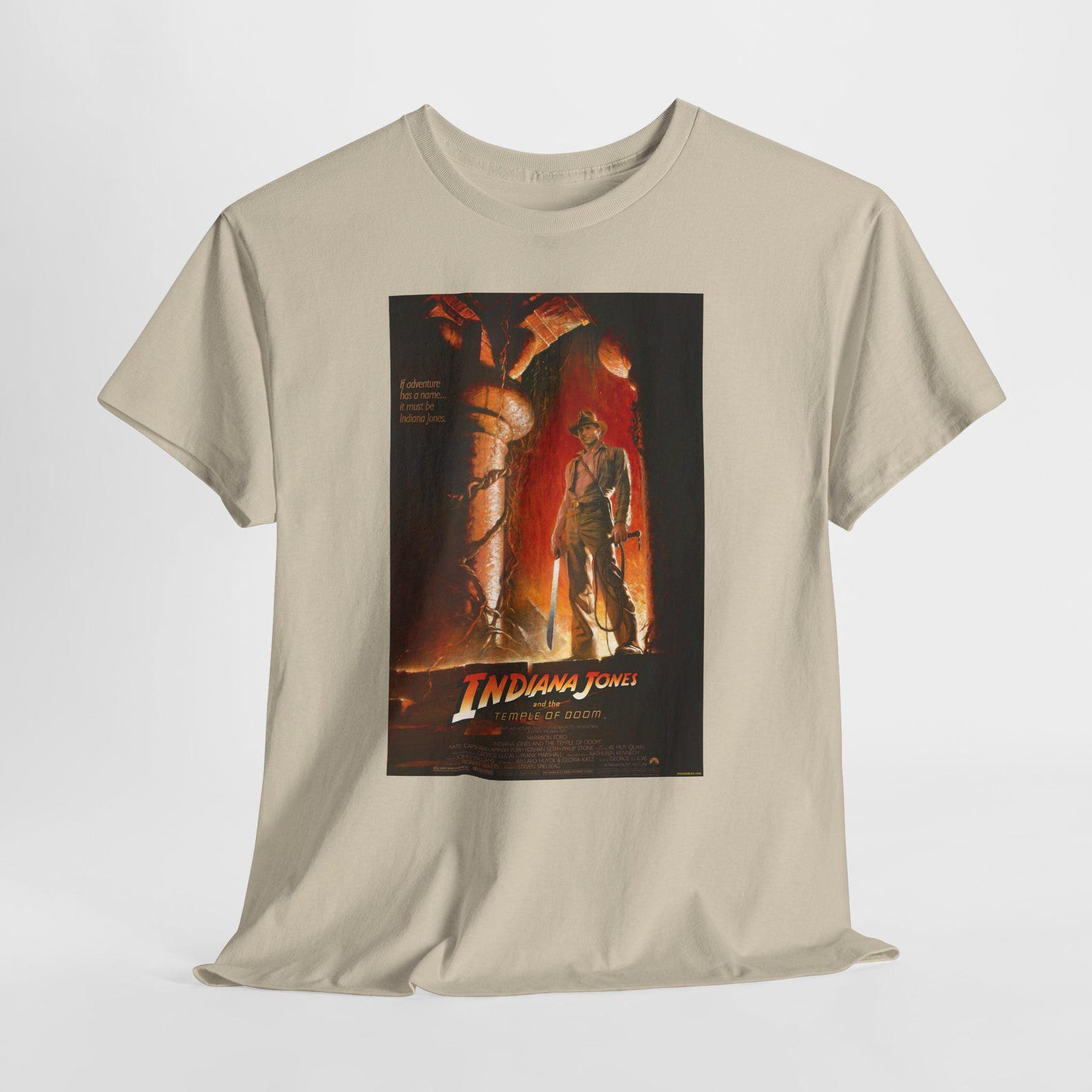 Indiana Jones Temple of Doom movie Unisex Heavy Cotton Tee, Graphic Tee, Retro Tee, Classic Action Tee, 80s Movie Shirt, 3XL