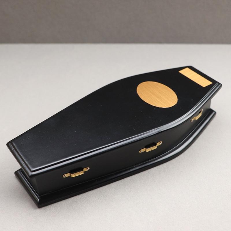 Miniature Coffin Wood Realistic Coffin for Girls 1/12 for Doll House Decor Micro Scene Furniture 1/6 Baby for Doll Accs
