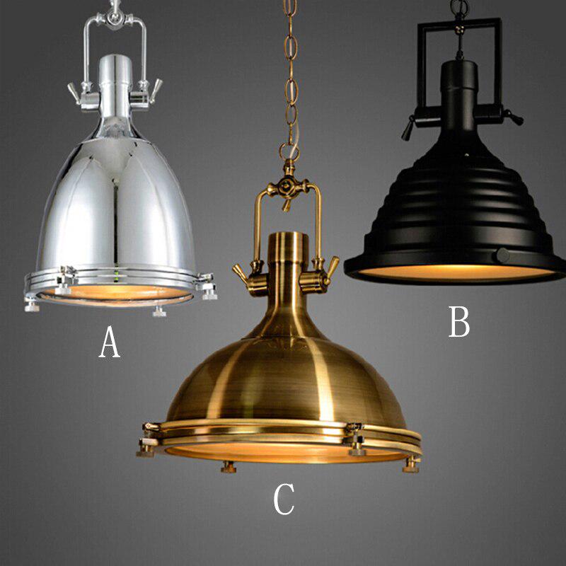 3 style Loft retro Industrial hanging Hardware metals pendant lamp vintage E27 LED lights Kitchen