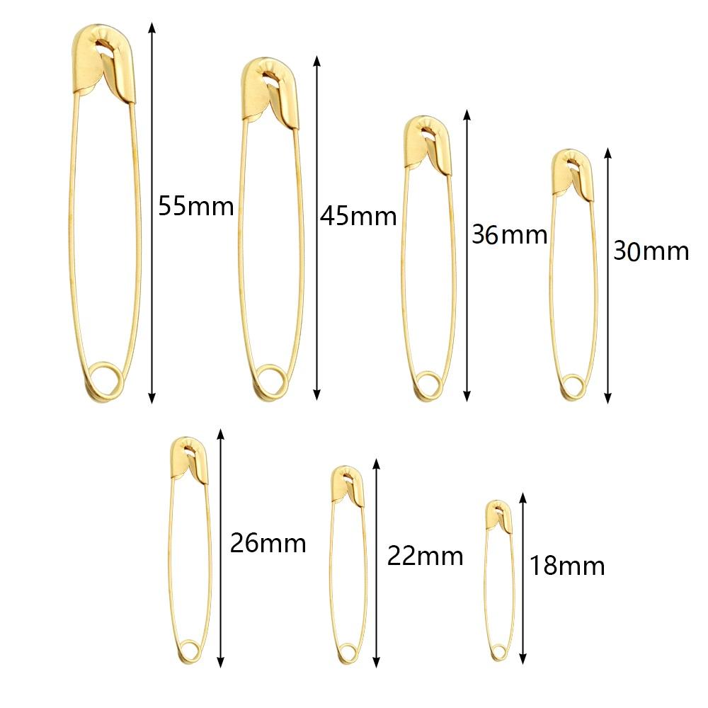 50-200pcs/lot 18/22/26/32/38/45/55mm Safety Pins Metal Clothing Fastening Clip Pin Needles For DIY Crafts Sewing Accessories