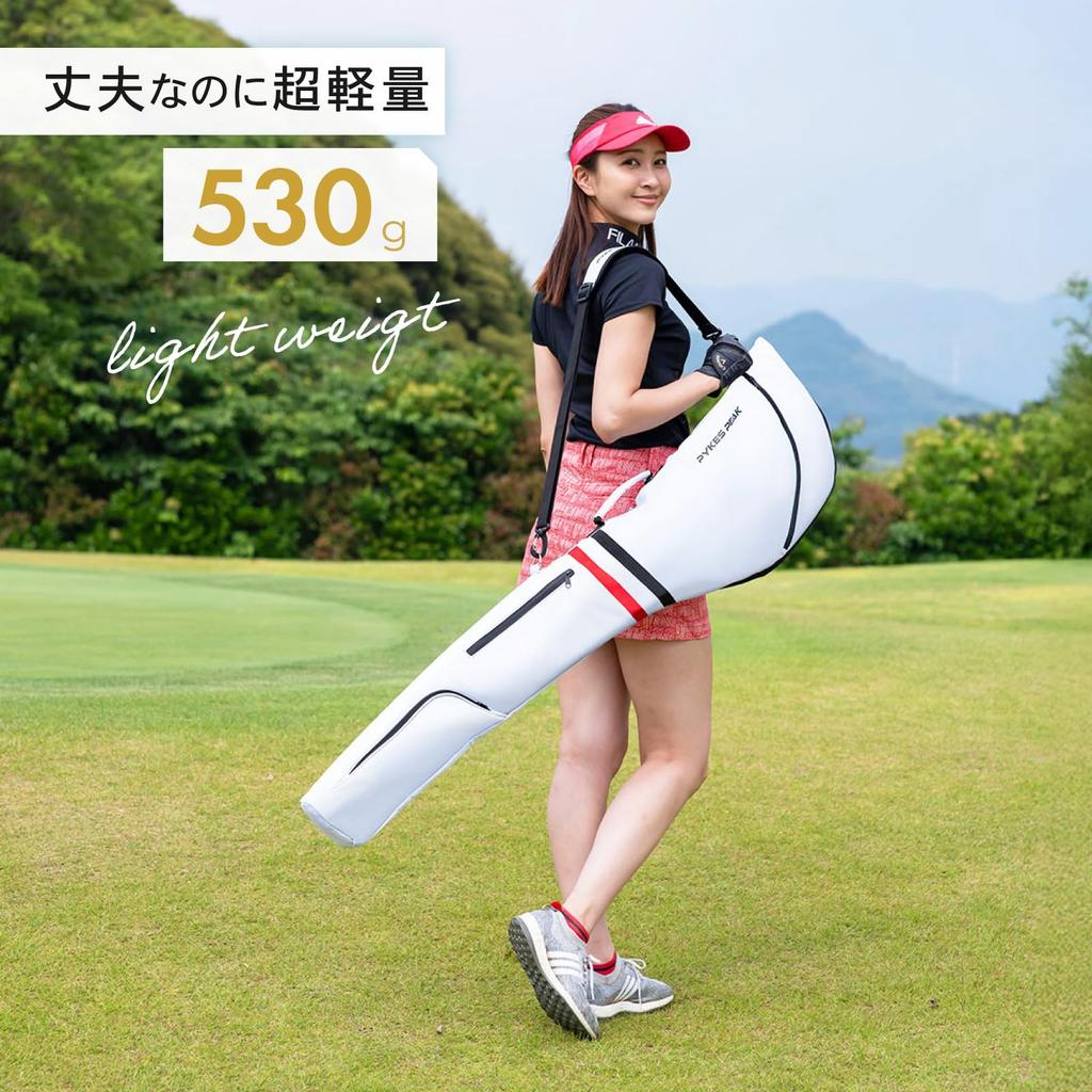 PYKES PEAK Golf Club Case (GCC-101) - Holds 10 Clubs, Folds Compactly, Fits 47-inch Clubs, 3 Pockets, Camouflage Gray