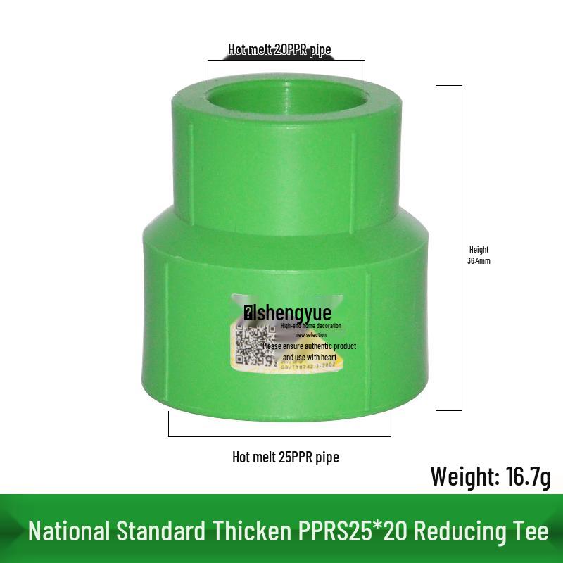 Thickened PPR 4-Point 20 Internal Thread Tee & External Thread Elbow Hot Melt Fittings