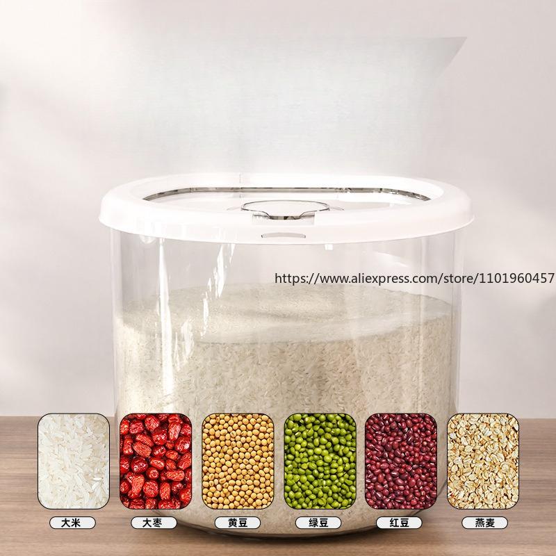 Airtight Insect-proof Rice Bucket for Home Moisture-proof Rice Jar Flour Storage Can Grain Storage Container Rice Box