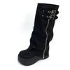 Soft Leather Babes Platform Knight Boots Wind Boots Sweet Cool But Knee Boots Boots Big Head Western Tall Pants Tube