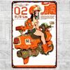 Retro Metal Tin Sign Car Engines & Characters Decor for Garage Man Cave 20x30 Cm