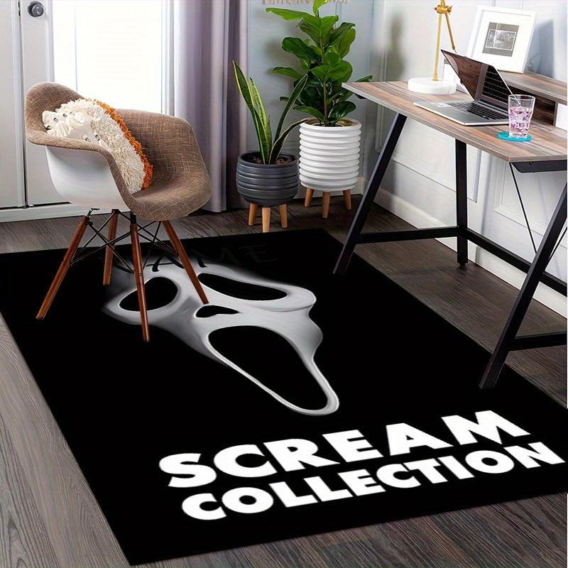 Scream Ghostface Horror Office Carpet Soft Polyester Entrance Carpet Washable Non slip Machine Washa