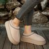 Casual Bag Head Half Slippers Autumn New Versatile Comfortable Warm Stepping On Shit Cotton Slippers