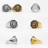 Lion King Animal Stainless Steel Mens Womens Rings Punk Trendy Unique for Couple Male Biker Jewelry Creativity Gift
