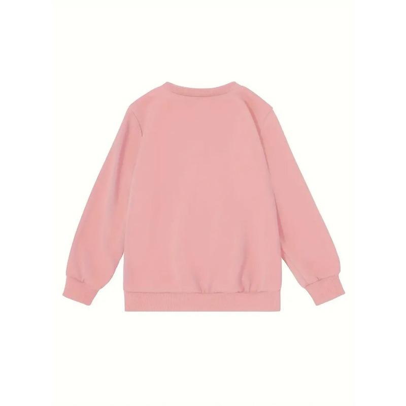 Kids Sweatshirt Long Sleeve Round Neck , Casual Spring/Autumn Winter Outfits (Machine Washable, Multi-Color Options)