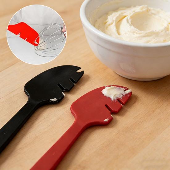2Pcs/Set Baking Dough Scraper Heat-Resistant Mixing Scraping Batter Silicone Spatula Easy To Clean Kitchen Tool