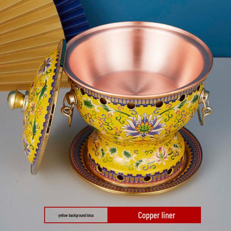 Chuyi Qi Cloisonné Personal Copper Hot Pot