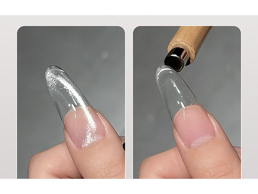 GaoYa Cat Eye Nail Polish Gel - 2025 New Flash White Elf Glass Beads