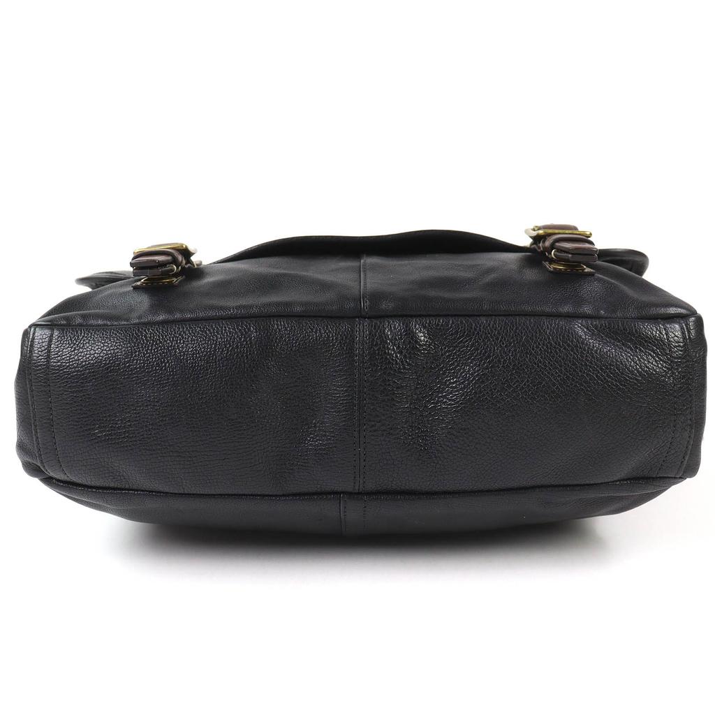 Tolle COACH Schultertasche HARRISON LEATHER MEDIUM MESSENGER schwarz 70386 Gebraucht