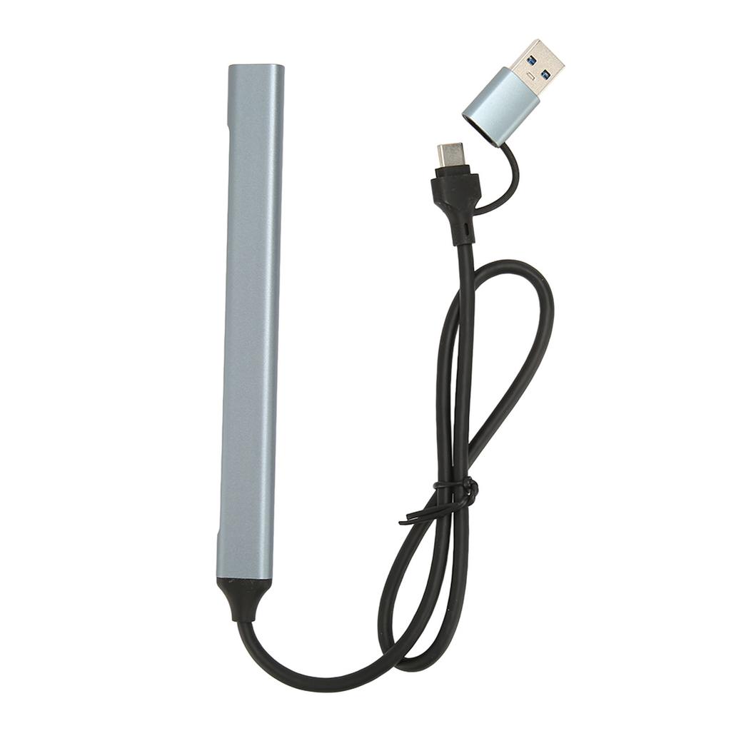 Type C Hub 7 Interfaces 5Gbps Aluminium Alloy Plug and Play Space Gray USB 3.0 Docking Station for Desktop Laptop PC