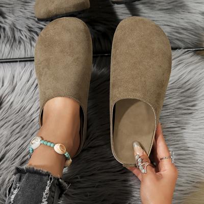 Mode Dames Pantoffels Nieuwe Lichtgewicht Instappers Designer Schoenen Ronde Neus Platform Sandalen Herfst Nieuw Retro Platte Pantoffels Slides Dames