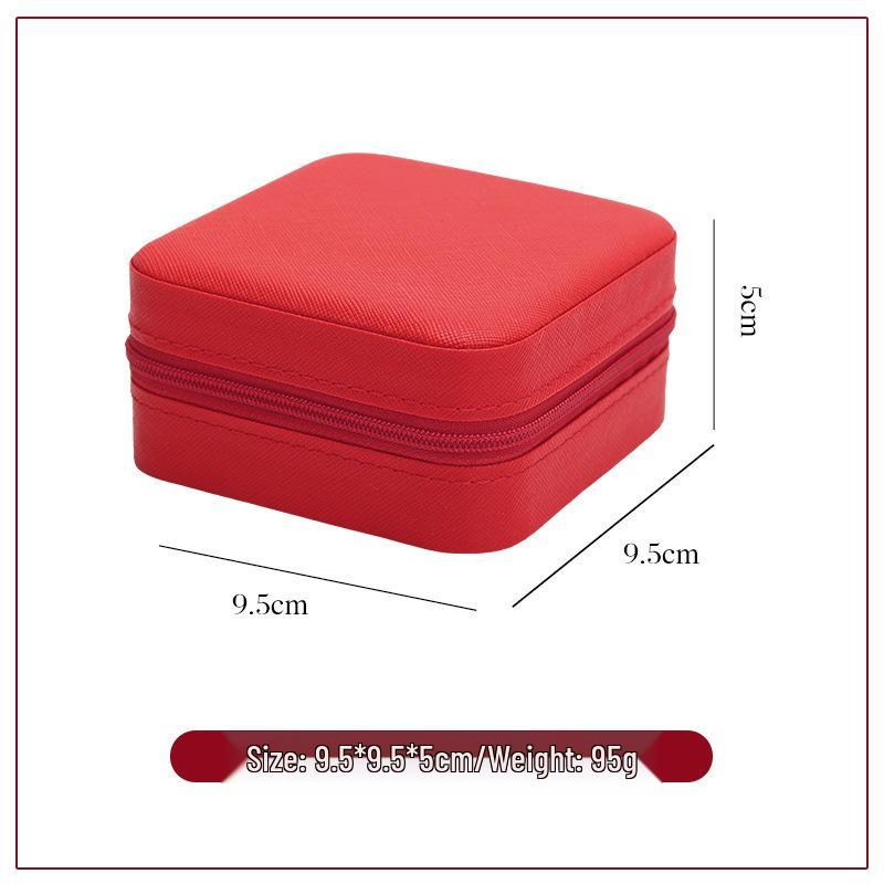 Cutie de bijuterii din catifea cu fermoar: Depozitare portabilă pentru coliere, brățări, inele și cercei