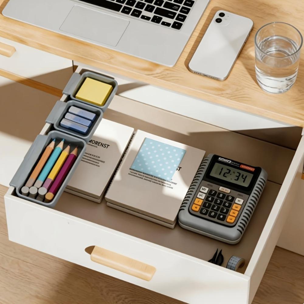 1 Boîte de Rangement pour Tiroir avec Boîte de Rangement Intégrée, Conçue Pour Séparer les Cosmétiques et les Produits de Soin sur la Coiffeuse