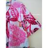 Indisch Rosa Lang Eulen-Print Baumwolle Übergröße Maxi Damen Überwurf Kaftan Kleid CKFTN-SCRN-FULL-BUYIT-057