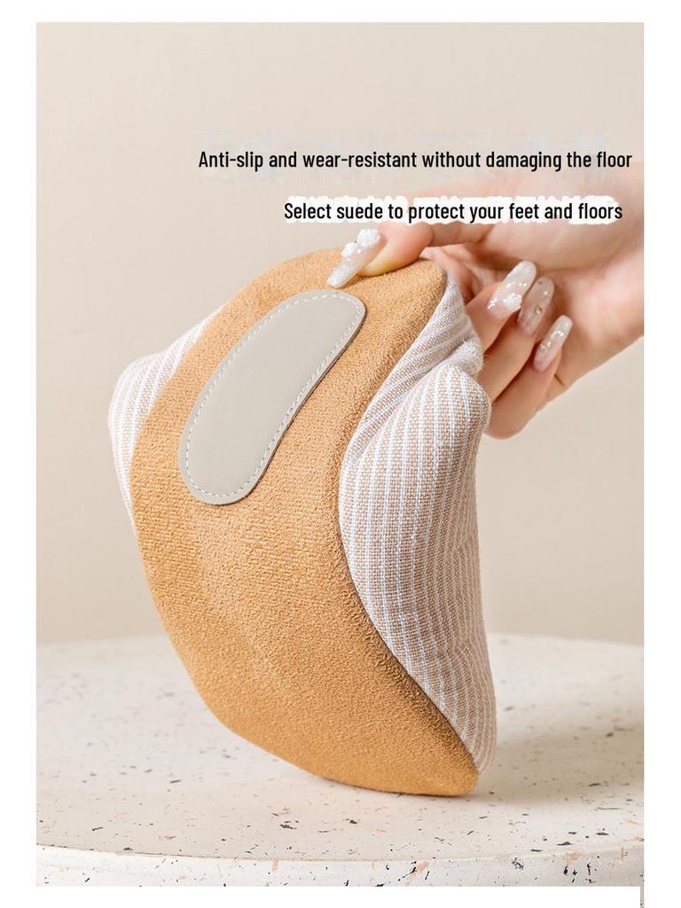 Unisex Japanese-Style Soft Cloth Slippers for Indoor Wooden Floors, Silent, Non-Slip, Large Size, Perfect for Spring and Autumn.