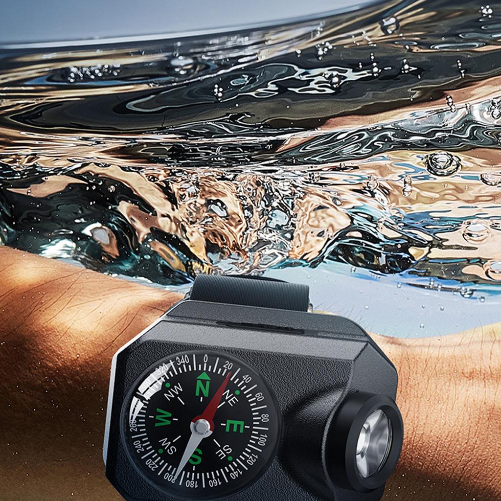 Ceas de mână XPG pentru camping în aer liber, lumină de supraviețuire în aer liber, aventură de alpinism, ceas cu busolă, lumină LED pentru alergat