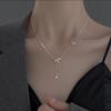 Women's Luxury Bow Tassel Choker Necklace - Niche Design Clavicle Chain, 2022 Collection