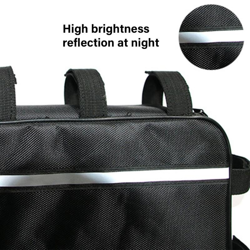 Electric Bike Bag for Battery Bike Frame Bag Triangular Organizers Bag Top Tube Saddlebag Battery Pack Storage Bag