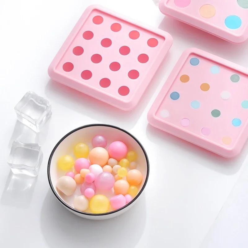 Homemade Mini Ice HockeyMold Household Kitchen Utensils with LidChocolate Pearl Flow Heart Filling Mold Ball Mold Chocolate Mold