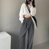 Wide Leg Suit Pants Women Vintage Female Casual Office Lady High Wasit Black Fashion Classic Pants Oversize Trousers