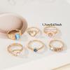 12Pcs Lady's Colorful Flowers Sweet Ring - Women's Set-In-Zirconia Simple Alloy Finger Ring Jewelry