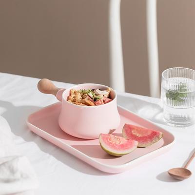 Japanese Breakfast Plate Creative One Person Food Ceramic Bowl Plate Household Handle Bowl Sweet Bowl Western Plate Tableware Set