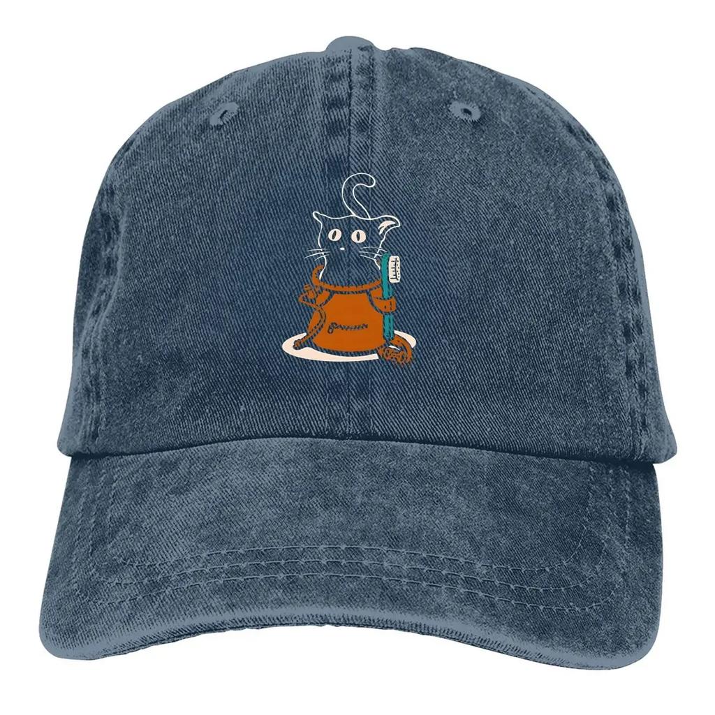 Umyta Męska Czapka Baseballowa Kot w Worku z Magnezją Czapka typu Trucker Snapback Czapki Kowbojskie Czapka Taty Wspinacz Górski Czapki Golfowe