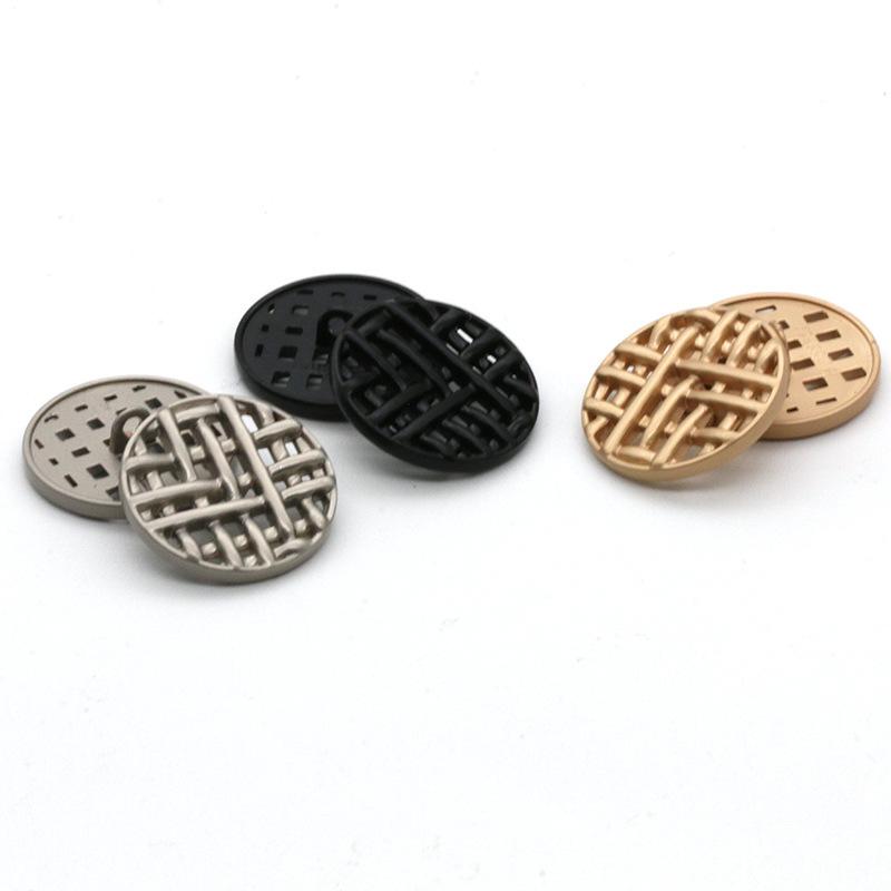 12Pcs/lot 18-25mm High-grade Sand Gold Silver Black Animal Button Coat Windbreaker Suit Decorated with Round Buttons