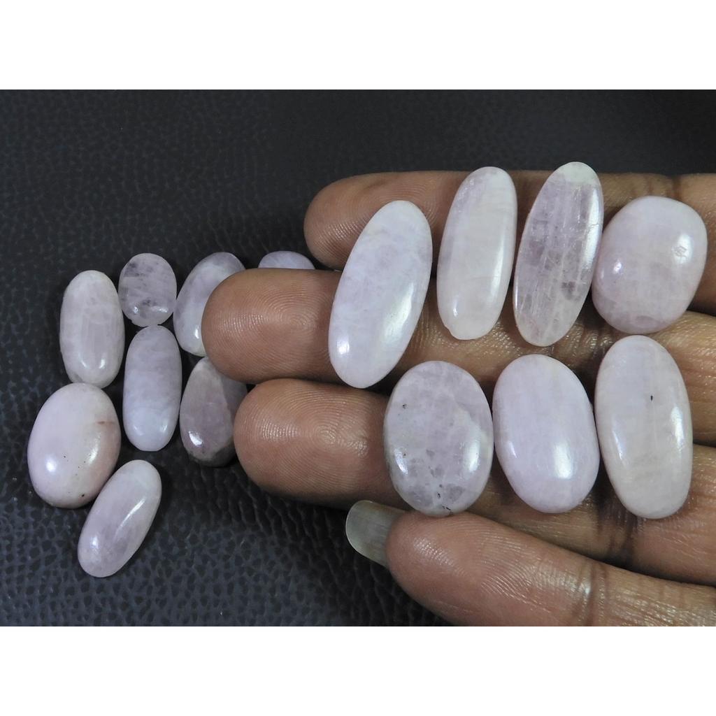 244Cts. Natural Pink Kunzite Oval Cabochon Gemstone 20Pcs Lot C-1152