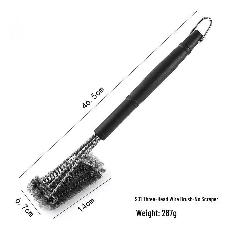Grill-Reinigungsset aus Drahtbürste und Netzbürste