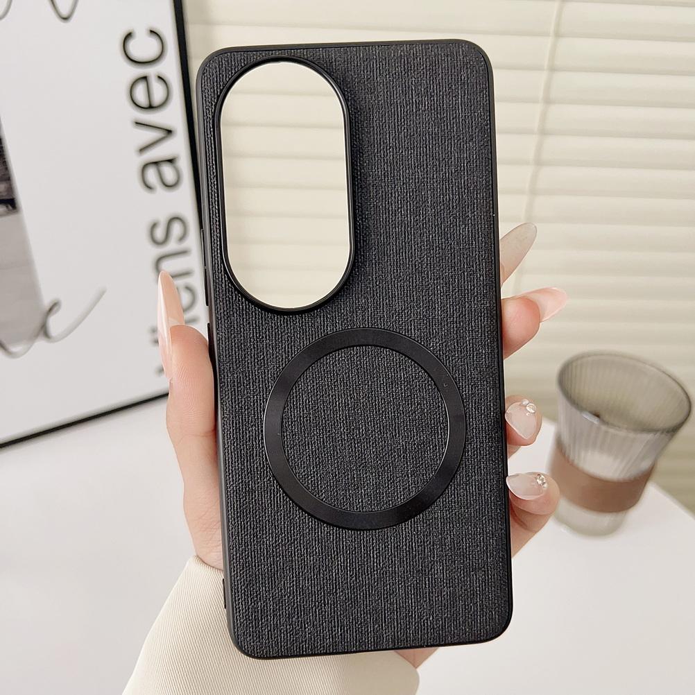 

Magsafe Magnetic Plain Leather Case For VIVO V50 Lite v50 5G V40 S20 Pro X200 Pro mini Y39 Cloth Wireless Charging Cover vivo X200 Pro