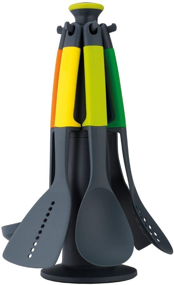 

Joseph Joseph Elevate Carousel Kitchen Tool Set with Spatula, Turner, and Tongs, Multicolor [Authentic] 10118