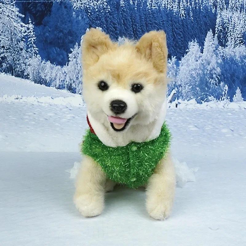 Christmas Dog Clothes Christmas Party Festive Atmosphere Hooded Pompadour Group Dress