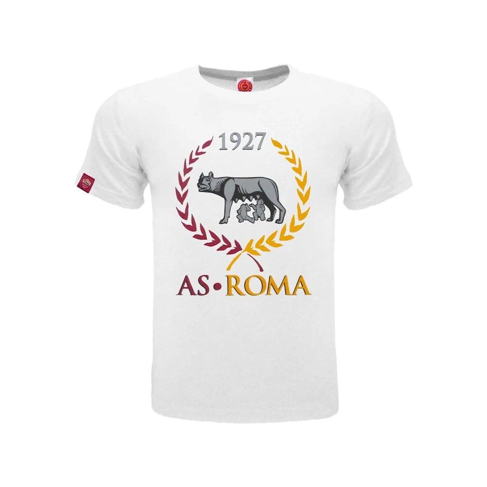 Roma AS T-Shirt Original Official Jersey White T-Shirt Baby Wolf- 4XL